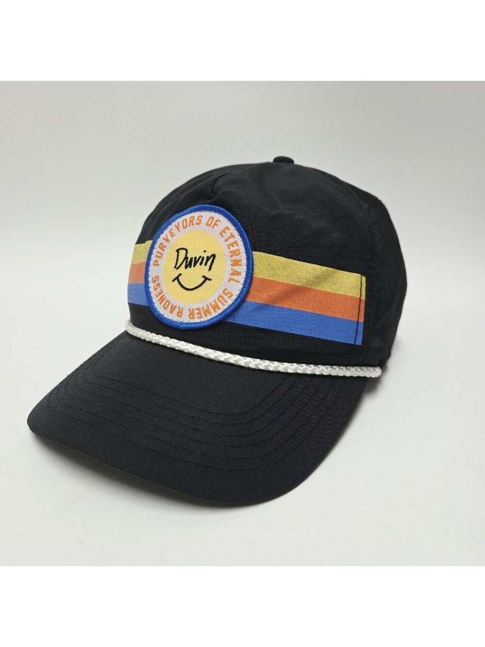 Duvin Summer Randoness Nylon Snapback Hat Purveyors Rope Black Adult Adjustable